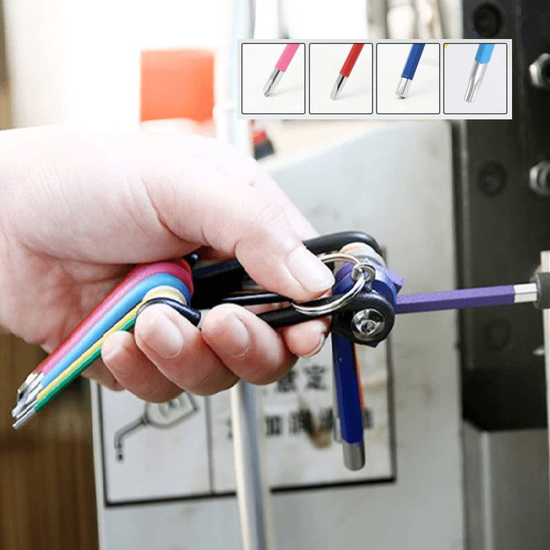 DANYANGY Multicolour Allen Key Set Folding Hex Key Set Multi-Function