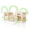 HIIMALEX Extra Large Bunny Castles Hideout Split Balcony for Indoor