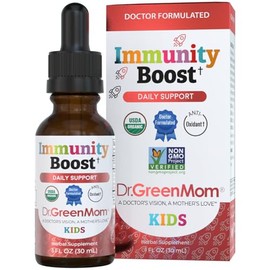 Dr. Green Mom Immunity Boost - Herbal Immune Support Supplement for Babies, Toddlers and Children - Liquid Drops with Organic Echinacea, Elderberry, A