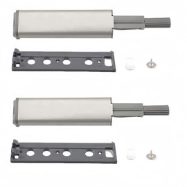 Push to Open Door Opener, Pack of 2 Cupboard Door Dampers, Cupboard Door Opener, Tip On, Doors Furniture Drawers Cupboard Door Magnetic Catch Pressure Door Opener, Push Catch Opener Pressure