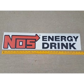 NOS Energy Drink Racing Sticker!  27 7/8" wide, 6" Tall.  Brand New!