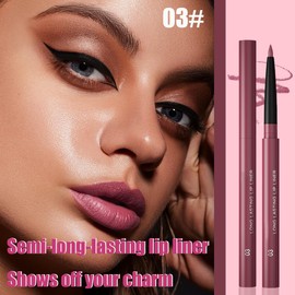QIDSTERS Gel Lip Liner Pencil for Women, Light Purple Matte Long Lasting Lip Liner Lipstick 24 Hour, High Pigmented Lips Makeup Retractable Liners Waterproof Smudge Proof, Vegan & Cruelty-Free 03