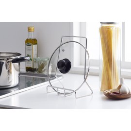 Yoshikawa 1306186 Pot Lid Stand, Cutting Board, Tablet, Cookbook, Storage, Made in Japan, Dishwasher Safe, Hi! Series