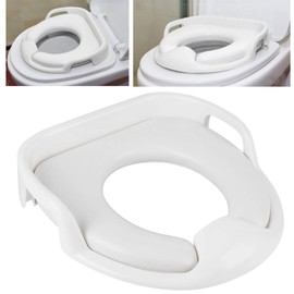 Kid Toilet Seat, with Non‑Slip Handle Comfortable Unisex Environment‑friendly Anti‑splash Urine Toilet Seat, for Children Kid Protect Kids Potty Training(white)