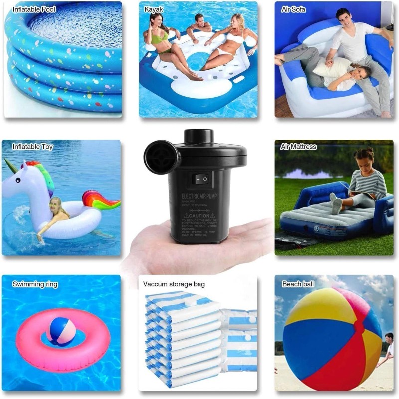 3PCS 12V Electric Air Pump for Inflatables, Air Mattress Pool