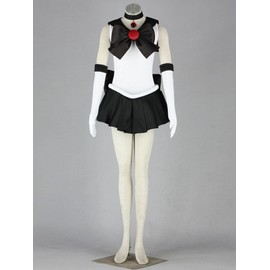 Ourcosplay Women's Sailor Moon Meiou Setsuna Cosplay Costume 7 Pcs Set (Women XXXL)