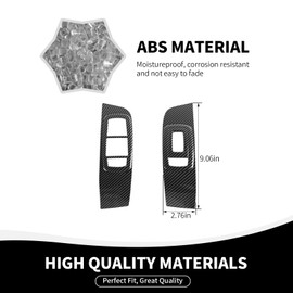 RAZPOY Window Lift Switch Panel Cover Trim Compatible with Dodge Challenger 2015-2024 Interior Accessories, Carbon Fiber