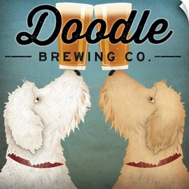 CANVAS ON DEMAND Doodle Beer Double Wall Decal, Dog Artwork