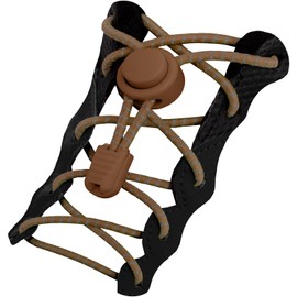 [High FIVE] Shoelaces, Elastic Laces, No Tie Shoelaces, Sneakers, Stretchable, Sports, Outdoors, 1 Pair (2 Pieces), Braun