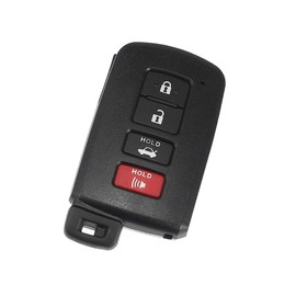 Hihaha 89904-0E120 HYQ14FBA Car Key Fob Shell for Toyota Camry 2012-2015/4 Button Remote Control Key Case Shell Keyless Entry Housing Replacement/Durable/Plastic / 1 Pcs Black