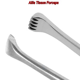 MEDSPO Professional Forceps | Dental Medical Ortho Surgical Needle Holder Locking | Veterinary Suture Restorative | Orthodontic Pliers Instruments CE (Allis Tissue Forceps)