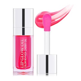 Aceite hidratante para labios que brilla intensamente, tinte labial transparente, bálsamo labial transparente, nutritivo, reparador, aclarado, líneas de labios (015# CEREZA)