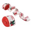 2pcs Christmas Decoration Ribbon Clear Vivid Pattern Durable Packaging Ribbon
