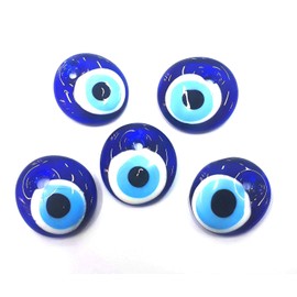 Pack of 10 Nazar Boncuk Boncugu 2.5/3/4/5 cm Blue Eye, Evil Eye, Turkish Lucky Charm, Party Favours, Glass Beads, Decoration, Amulet Pendant, Wall Decoration (10.5 cm)