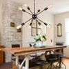 SineRise Plug-in Sputnik Chandeliers Black, 8 Lights Modern Sputnik Lighting