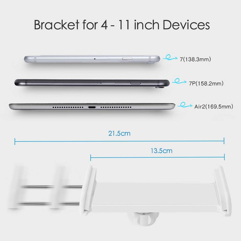 CLM-Tech Gooseneck Holder for 4-11 Inch Tablet PCs and Smartphones,