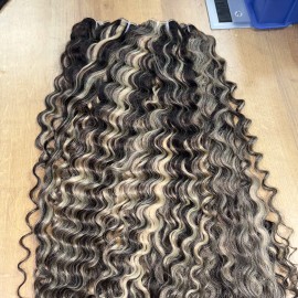 Raw Indian Curly Custom Colol Bundle Bone Straight Bulk Hair Burmese Curly 100 Human Hair Cambodian Vietanmese Hairstyle: Indian curly (wavy curly), color: natural color, Stretched Length: 16 Inches
