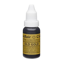Sugarflair Sugartint Droplet Paint (Liquid) Colour - Old Gold 14ml