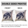 Ocean Beach Pillow Covers Double-sided Sea Life Cushion Covers Seaturtle/Seahorse/Crab/Starfish