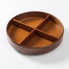 Bamboo Lazy Susan Organizer, 12'' Turntable Bamboo Tray with Removable