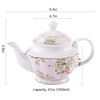Pulchritudie Pink Azalea Porcelain English Teapot, Coffee Pot, Golden Rim,