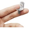 L-Shaped Support Shelf Bracket Pegs with Hole, Polished Nickel Steel