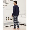 TeJoyce Mens Pyjamas Set Cotton Long Sleeve and Checked Pants
