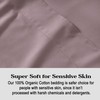 Lane Linen 100% Organic Cotton Twin Fitted Sheets, Lilac, 2-Piece