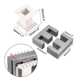 sourcing map Transformer Coils Ferrite Core Vertical Ferrite Halves and Coil Set 1 Sets EE65A