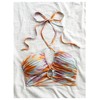 MakeMeChic Women's Floral Tie Dye Halter Top Ruched Criss Cross