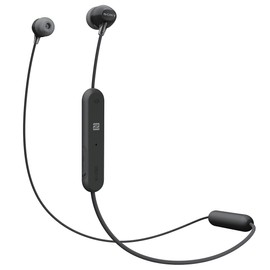 SONY WI-C300 Wireless Headphones: Bluetooth compatibility, Up to 20 hours of continuous playback, Built-in microphone, 2018 model blk