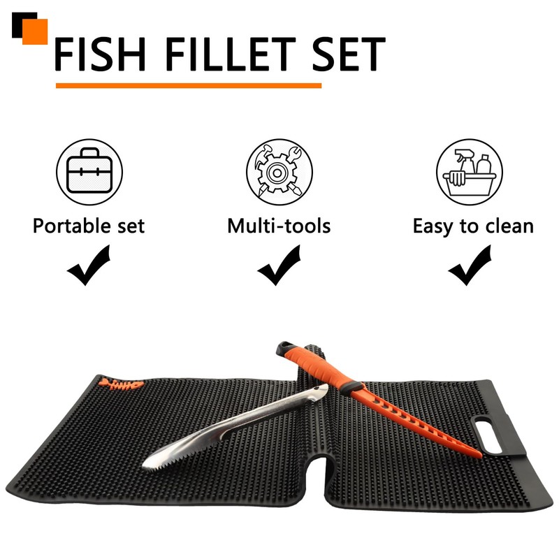 AFEISOL 32 Inch Non Slip Fish Fillet Mat Heavy Duty