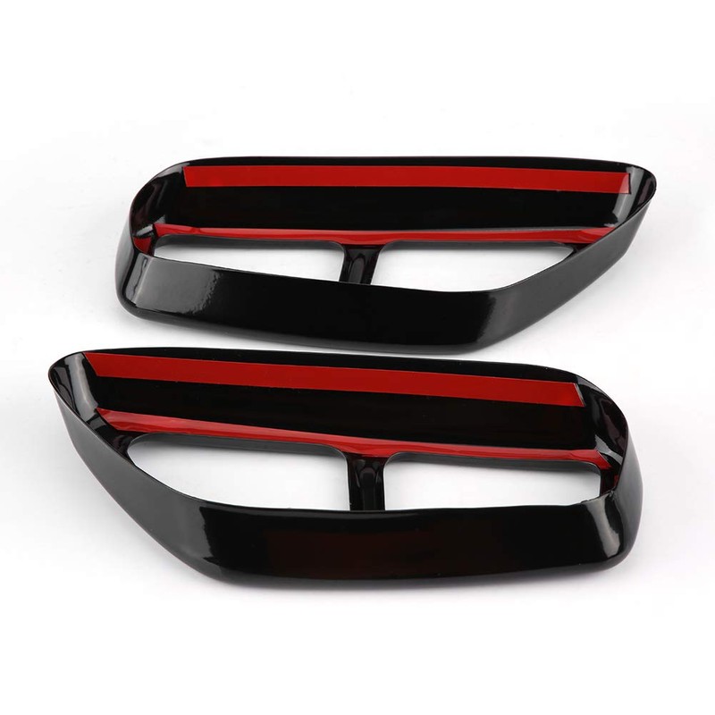 Tailpipe Cover, 2-Piece Car Stainless Steel Black Exhaust Tailpipe End