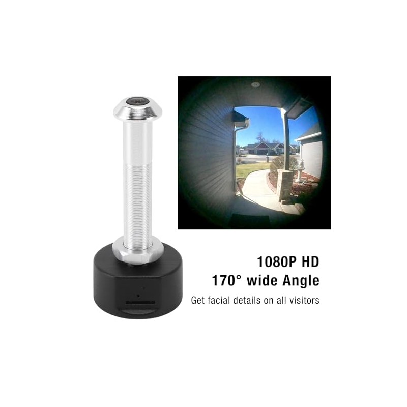 Yunseity Door Viewer Peephole, 1080P 150° Wide Angle Door Eye