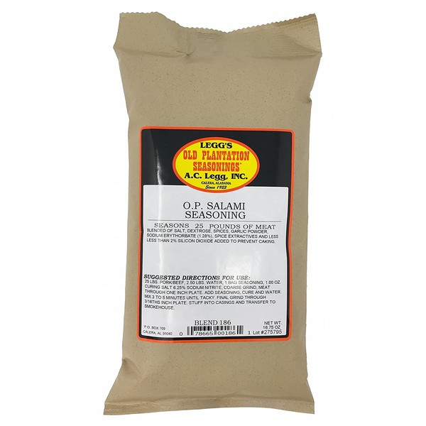 A.C. Legg - OP Salami Seasoning, 16.75 Ounce - with Cure