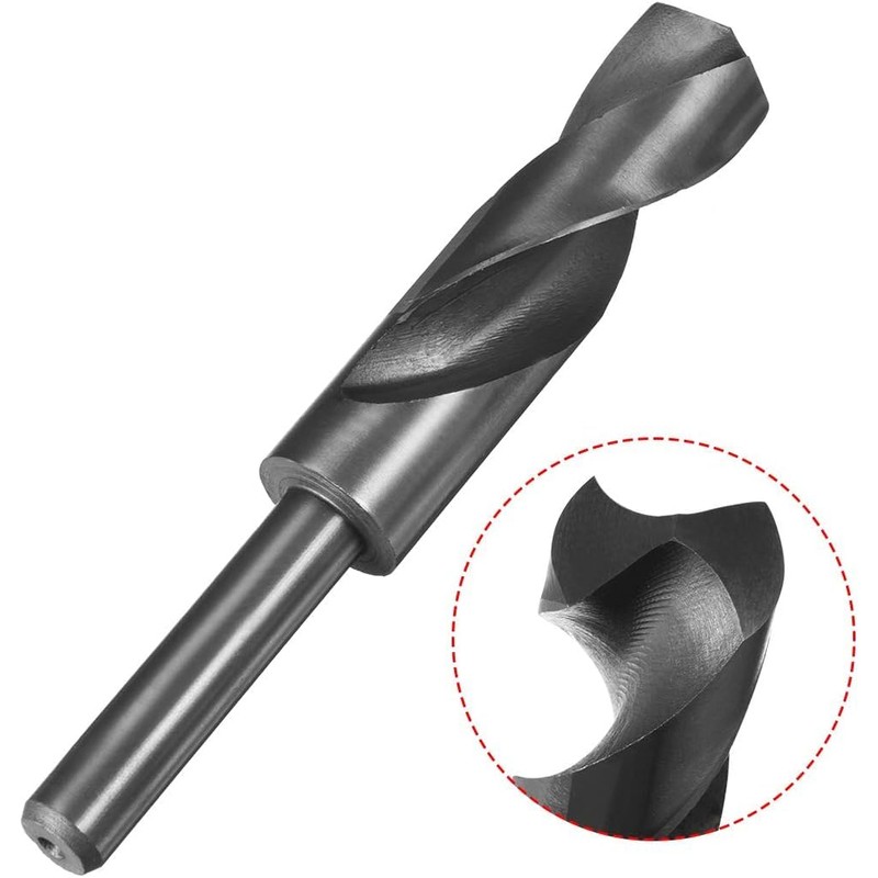 Telituny 1/2 Inch HSS Twist Drill, Drill Diameter Reduced Shank
