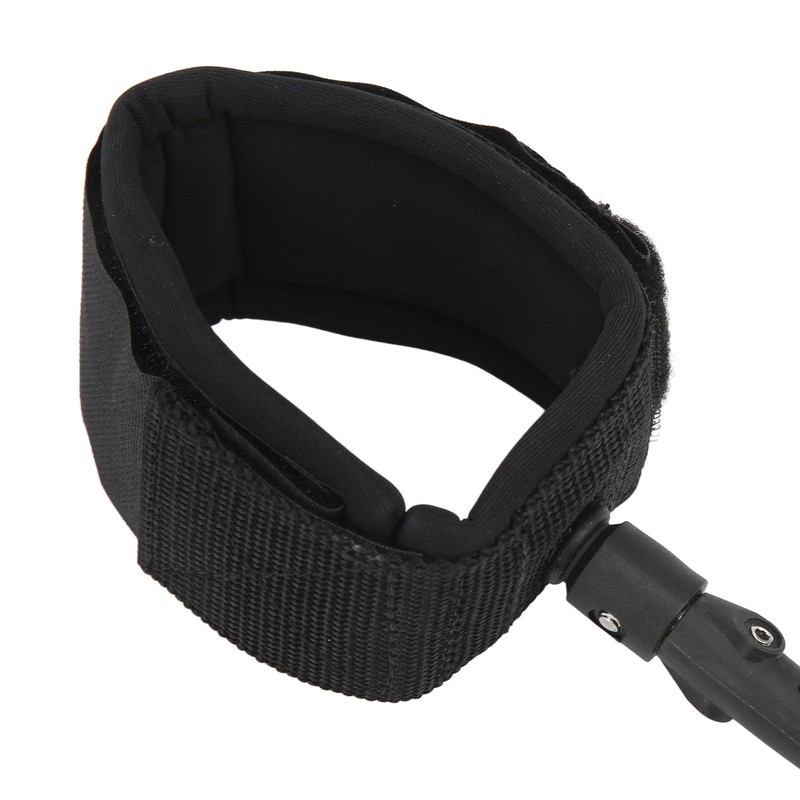 Surfboard Leash High Elasticity TPU Black Adjustable Coiled Surfing Leg