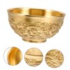 Levemolo Classic Chinese Bowl Brass Treasure Bowl Dragon Design Perfect