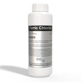 Ferric Chloride - High Concentration Chloride Solution - Wide Applications - Ideal as Etching Cream, Coagulant for Water Treatment - Copper and Stainless Steel Etchant Solution (500mL (16 Fl Oz))