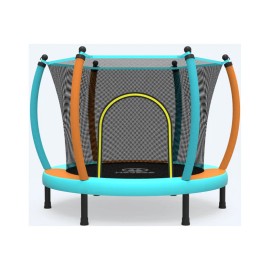 Zoshine Ship From USA 60'' Safe Mini Leisure Trampoline for Children Toddler Play Fun With Soft Protective Net Backyard Home UseColor: Brown