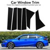 6PCS Car Window Trim Bright Black Lightweight Smooth Surface Window