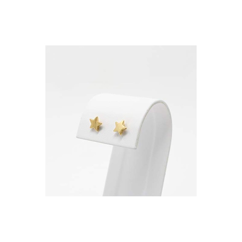 Aretes de Estrella en Chapa de Oro de 22K (5