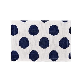 carol & frank Dot Ink Placemat Set of 6 Cotton Machine Washable Rectangle Navy