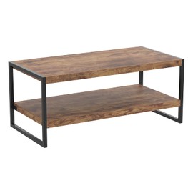 Safdie Coffee Sofa Table, 47.25" L x 23.25" W x 20" H, Brown