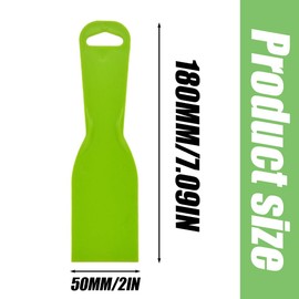 5 Pcs Plastic Putty Knife, 2 Inch Flexible Spackle Knives, Putty Scraper for Taping Drywall Wall Painting, Green