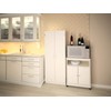 Ameriwood Landry Kitchen Microwave Cart, White
