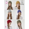 King Cole Ladies Celestial Super Chunky Knitting Pattern Various Hats