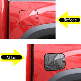 car-king888 ABS Carbon Car Fuel Tank Door Cover Auto Part Trim For Toyot-a Tacoma 2016-2022