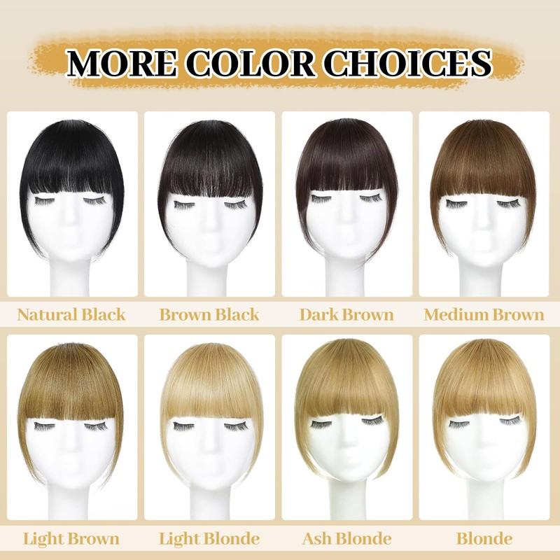 Shoobidoo Clip In Fringe Bangs Light Blonde 100% Real Human