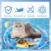 SIXCLA Cat Water Bed Play Mat, Ocean-Themed Round Sensory Water